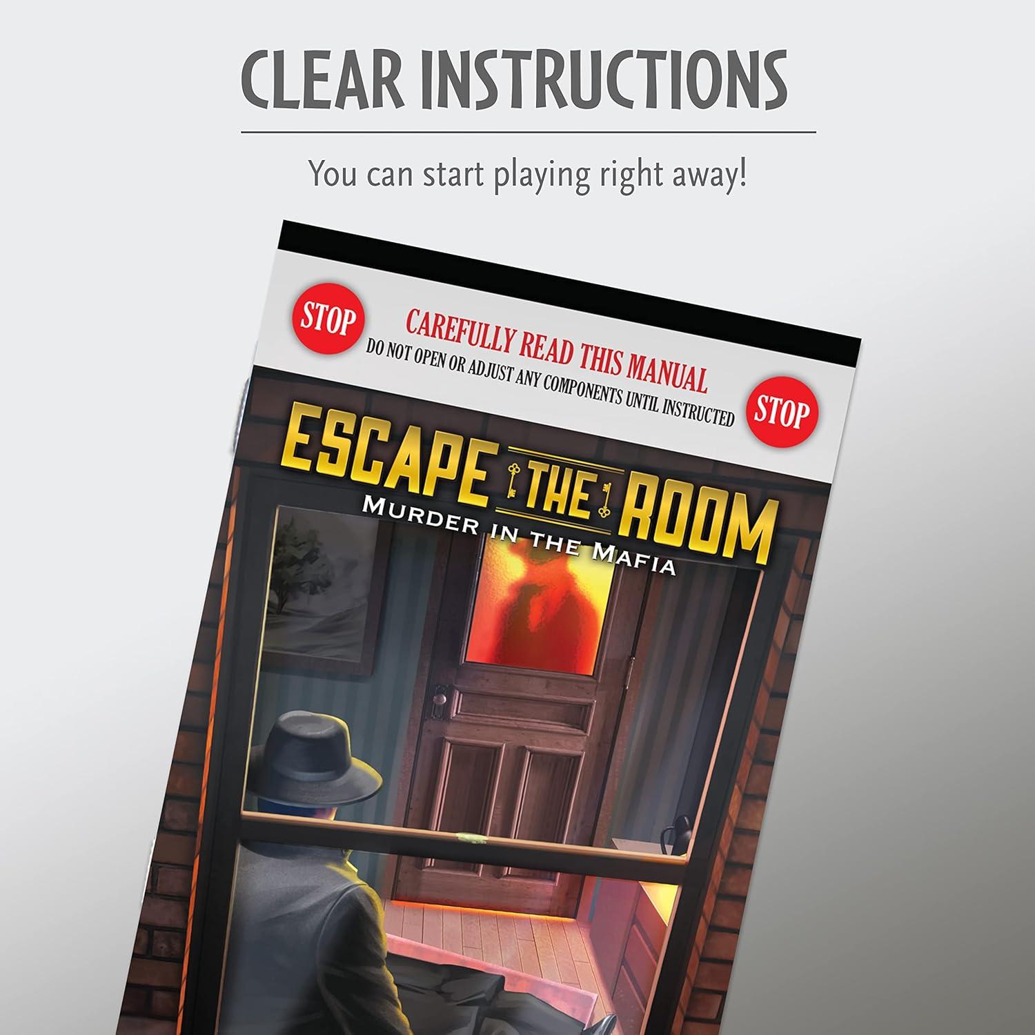 imageThinkFun Escape The Room Murder in The Mafia Engaging Brain Teaser Game for Age 13 and Up Ideal for Teens and Adults Perfect Addition to Game Nights