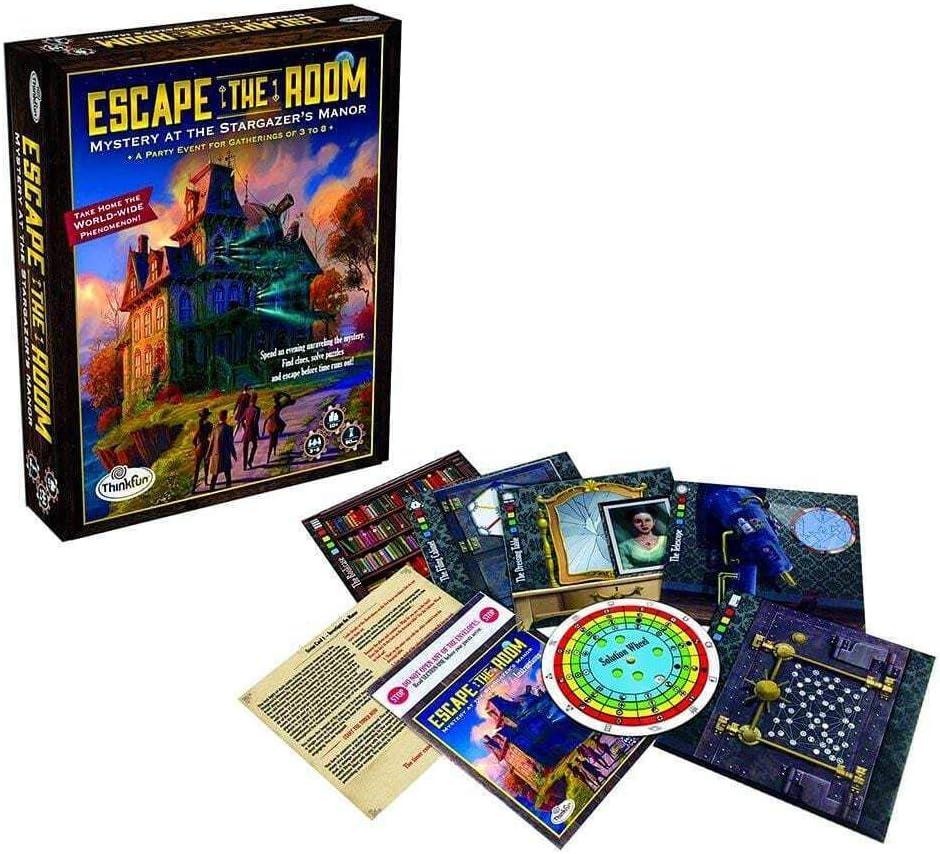 imageThinkFun Escape The Room Stargazers Manor A Thrilling Escape Room Game in a Box for Ages 10 and Up Enhances Logical Reasoning Perfect for Family Game Night Ideal Gift for Puzzle LoversStargazers Manor Difficulty BEGINNER