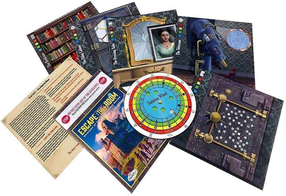 imageThinkFun Escape The Room Stargazers Manor A Thrilling Escape Room Game in a Box for Ages 10 and Up Enhances Logical Reasoning Perfect for Family Game Night Ideal Gift for Puzzle LoversStargazers Manor Difficulty BEGINNER