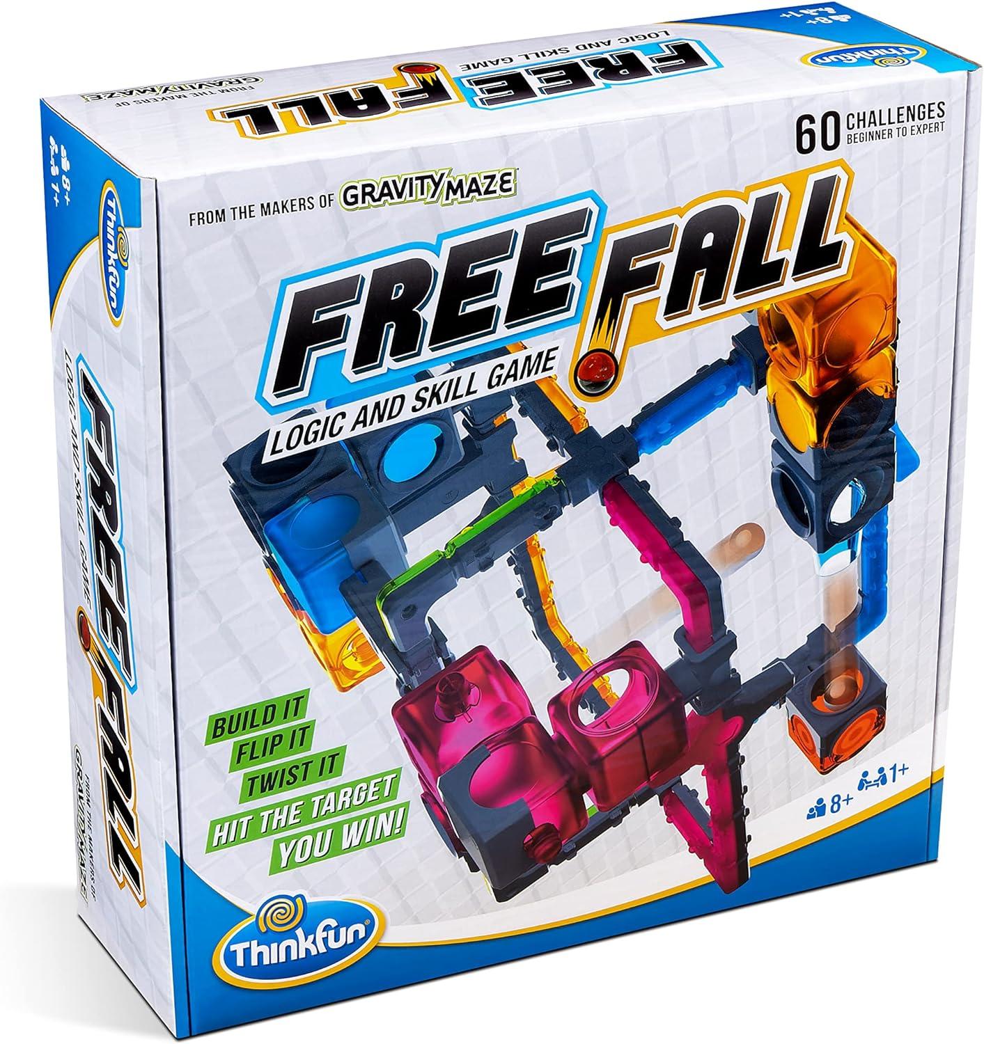 imageThinkFun Freefall LogicBased Marble Maze Game Skill Enhancing Fun for Kids Teens Adults MindStimulating Puzzles Single or Multiplayer