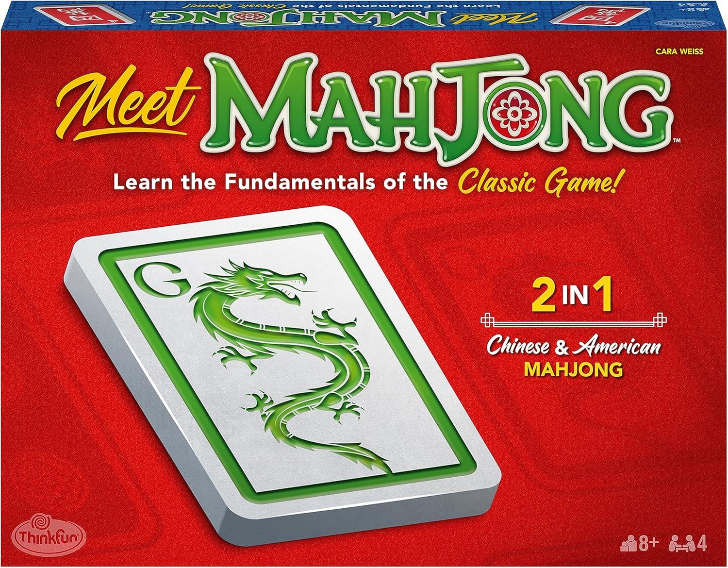 imageThinkFun Meet Mahjong The Engaging Family Board Game for 4 Teaches Basics of Mahjong Perfect for Adults and Kids Enhances Memory and Cognitive Skills
