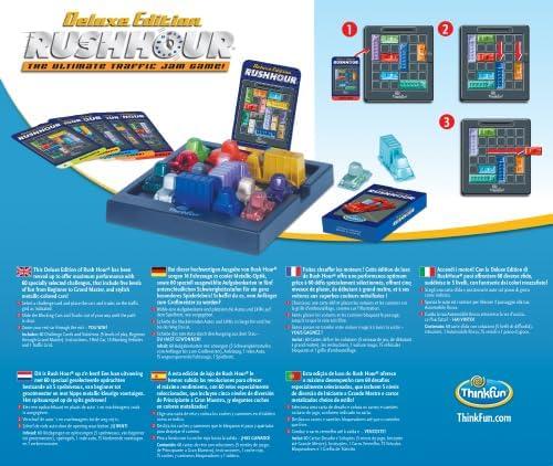 imageThinkFun Rush Hour Deluxe The Gamers Logic Game Navigate 120 Traffic Challenges with Collectors Edition Limo and Metallic Design Ages 8Original Packaging