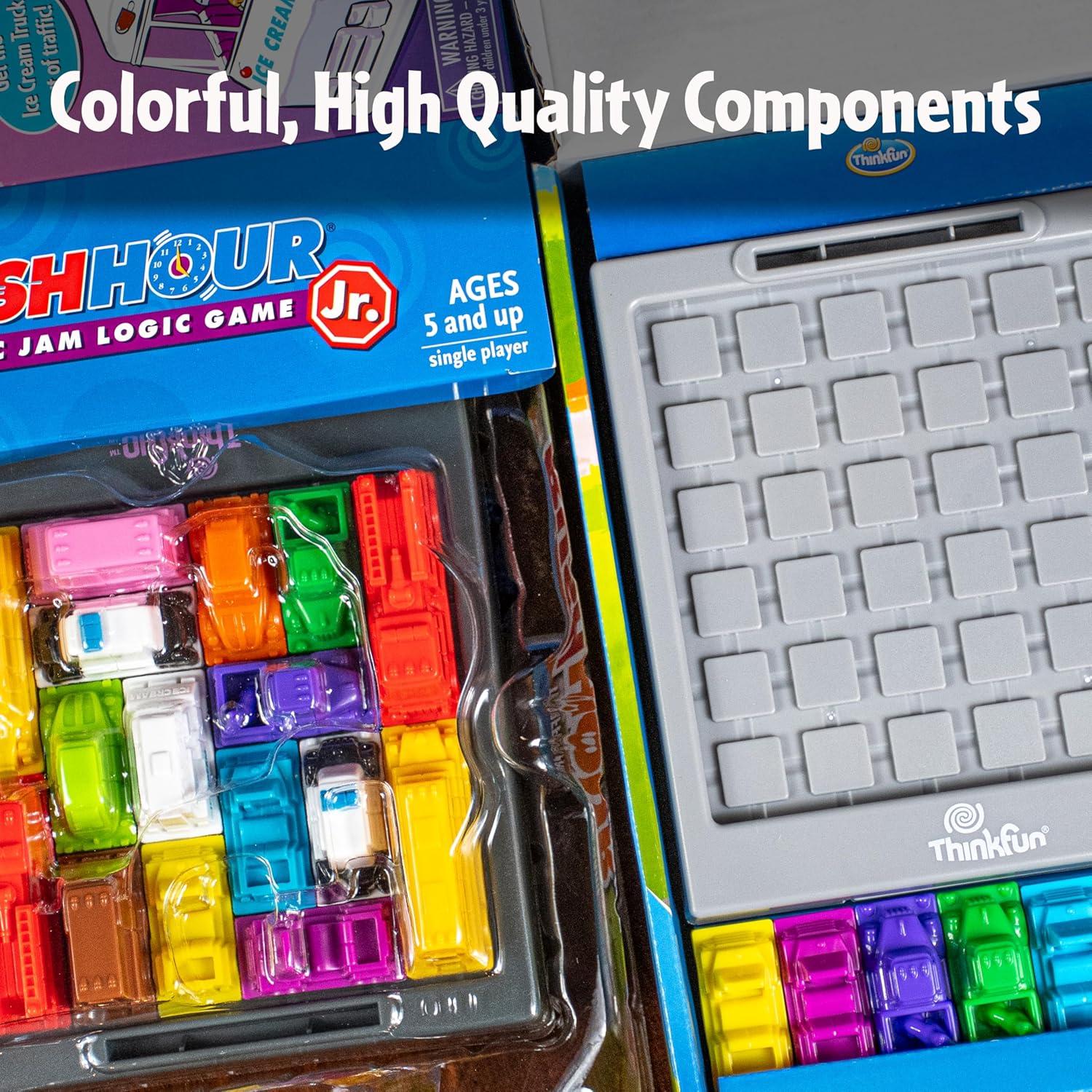 imageThinkFun Rush Hour Junior Classic Traffic Jam Logic Game New Look for 2024 STEM Toy for Kids Engaging Puzzles for Ages 5 and Up Junior Edition MESH AccreditedNew Packaging