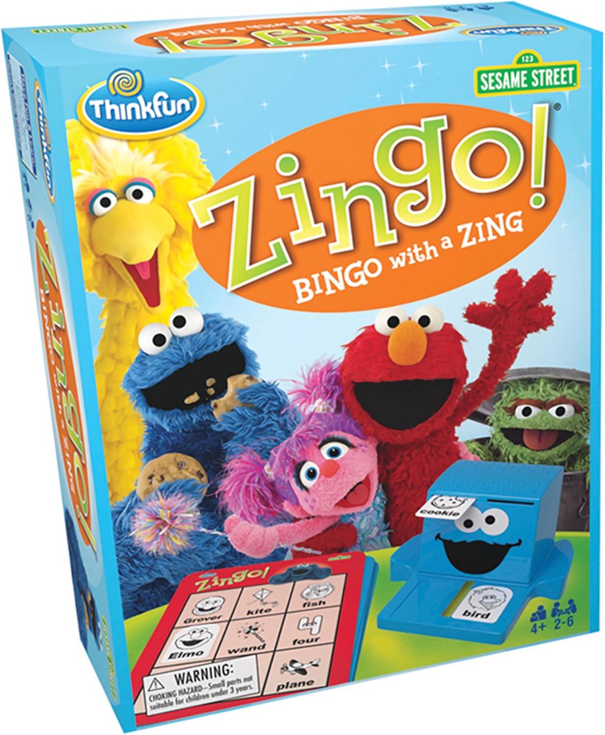 imageThinkFun Sesame Street Zingo Build Language Skills with All Your Favorite Sesame Street Characters for Ages 4ThinkFun Sesame Street Zingo Build Language Skills with All Your Favorite Sesame Street Characters for Ages 4