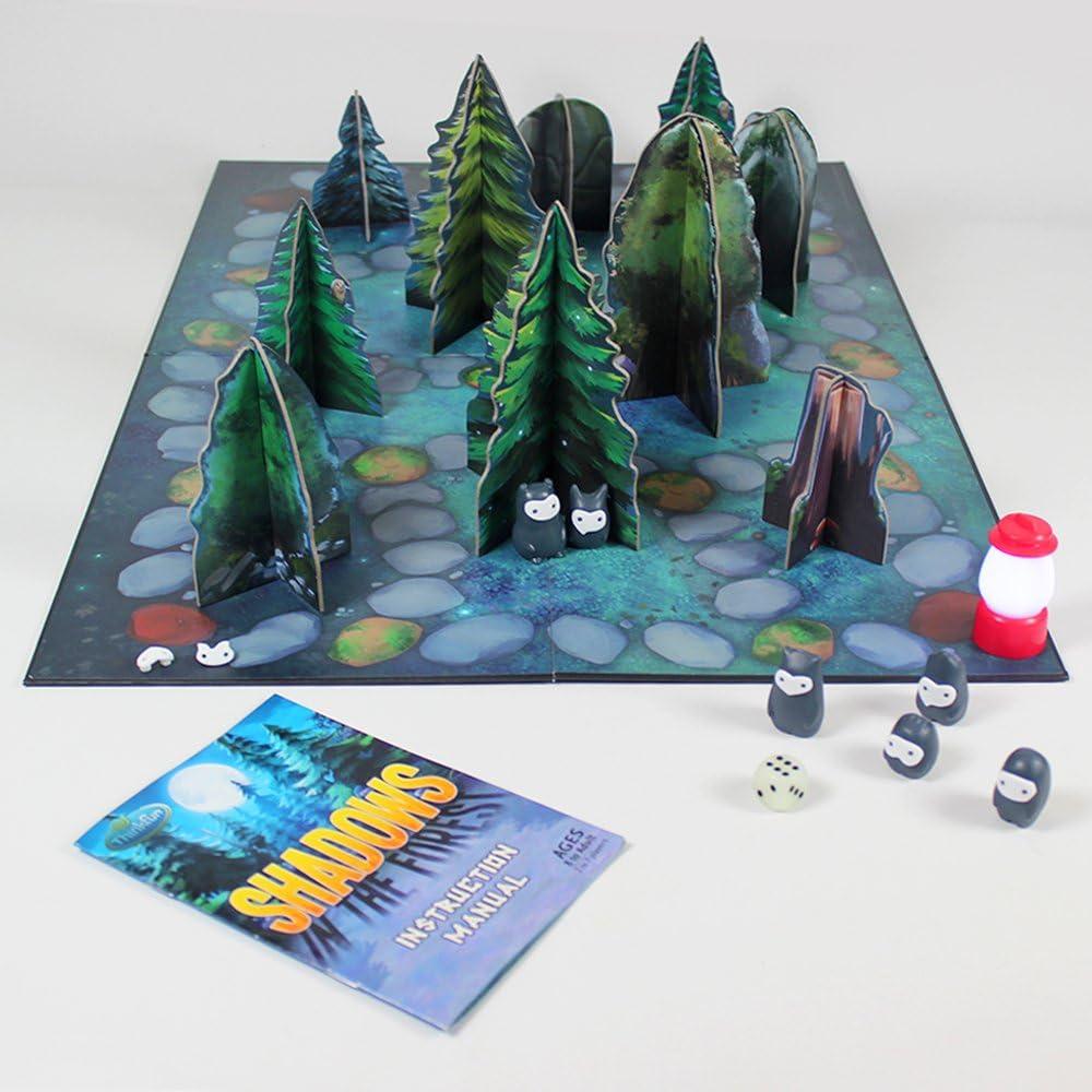 imageThinkFun Shadows in The Forest Unique PlayinTheDark Board Game Ideal for Kids and Adults Stimulating Brain Teaser Innovative GameplayStandard