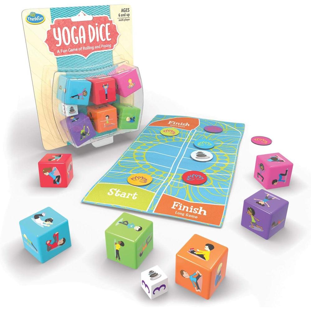 imageThink Fun Yoga Dice Game for Boys and Girls Ages 6 and Up Learn Yoga With a GameMulti1844