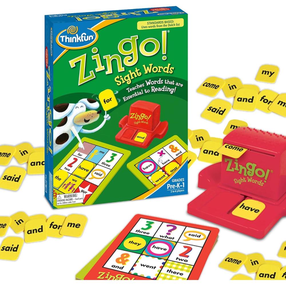 imageThink Fun Zingo Sight WordsThinkFun Zingo Sight Words Game AwardWinning Educational Toy Sight Words Flash Cards Kindergarten Alternative Learn to Read Game for PreK to 2nd Grade STEM Toy for 5 Year Old Multicolor
