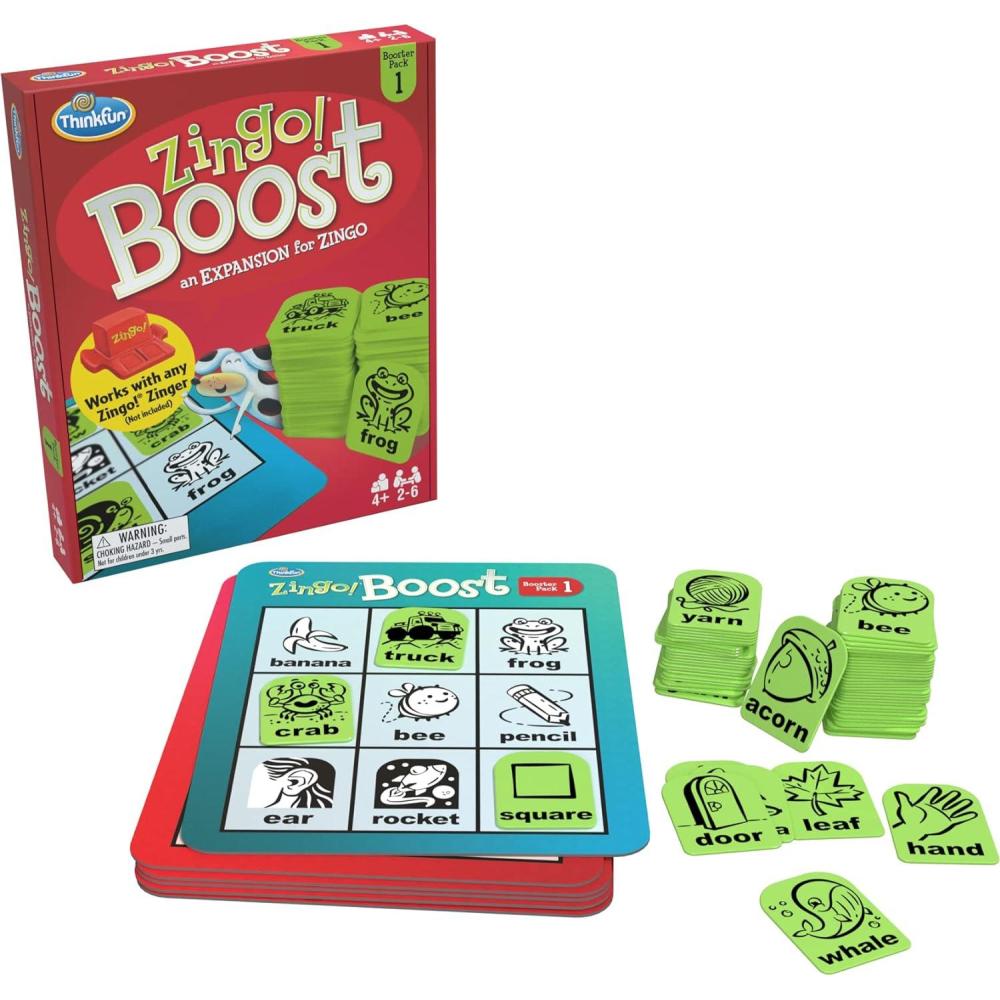 imageThinkFun Zingo Booster Pack 1  Exciting Expansion Pack for Zingo Game  Engages Kids in Learning  Enhances Memory ampamp Word Recognition Skills  Trusted by Families Worldwide