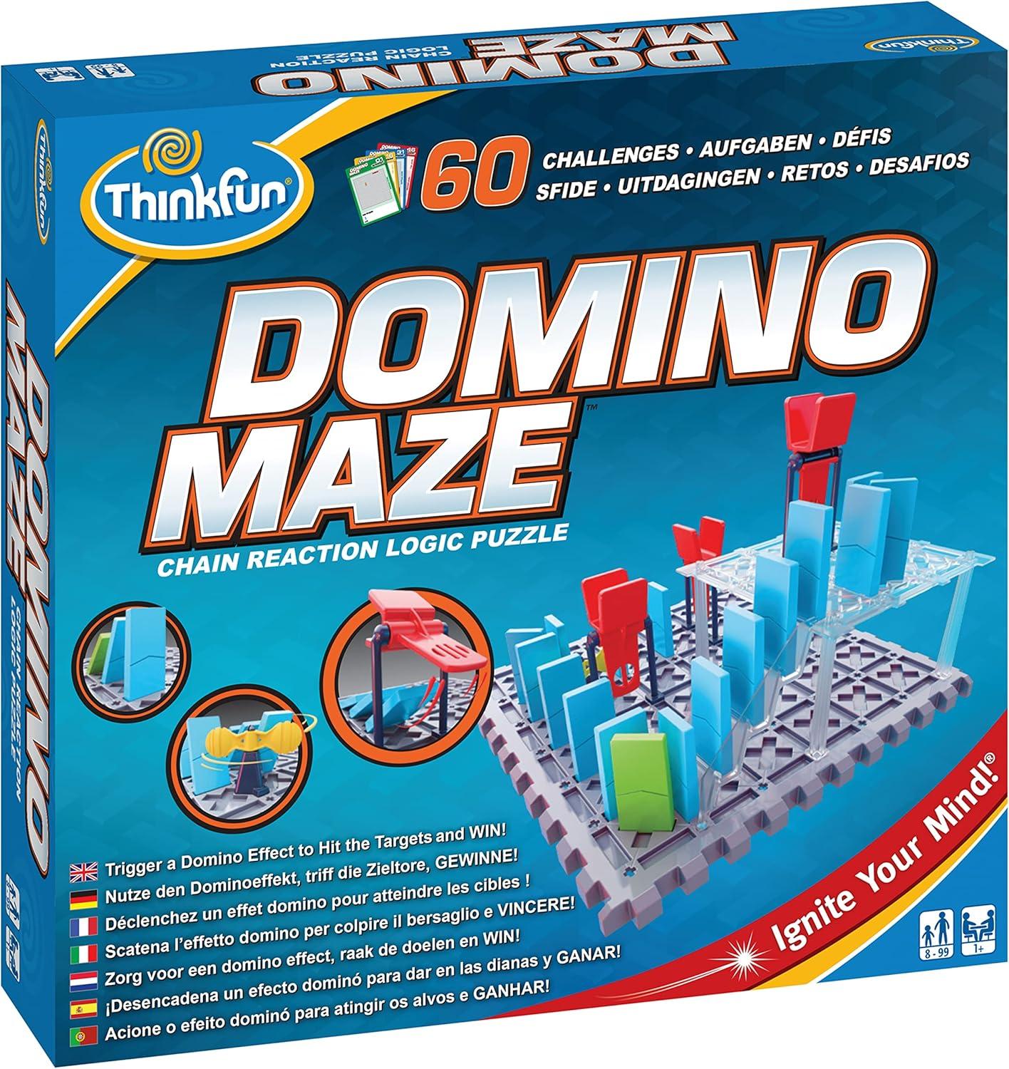 imageThink Fun 44001012 ThinkFun Domino Maze STEM Toy and Logic Game for Boys and Girls Age 8 and Up Combines the Fun of Dominos With the Challenge of a Puzzle