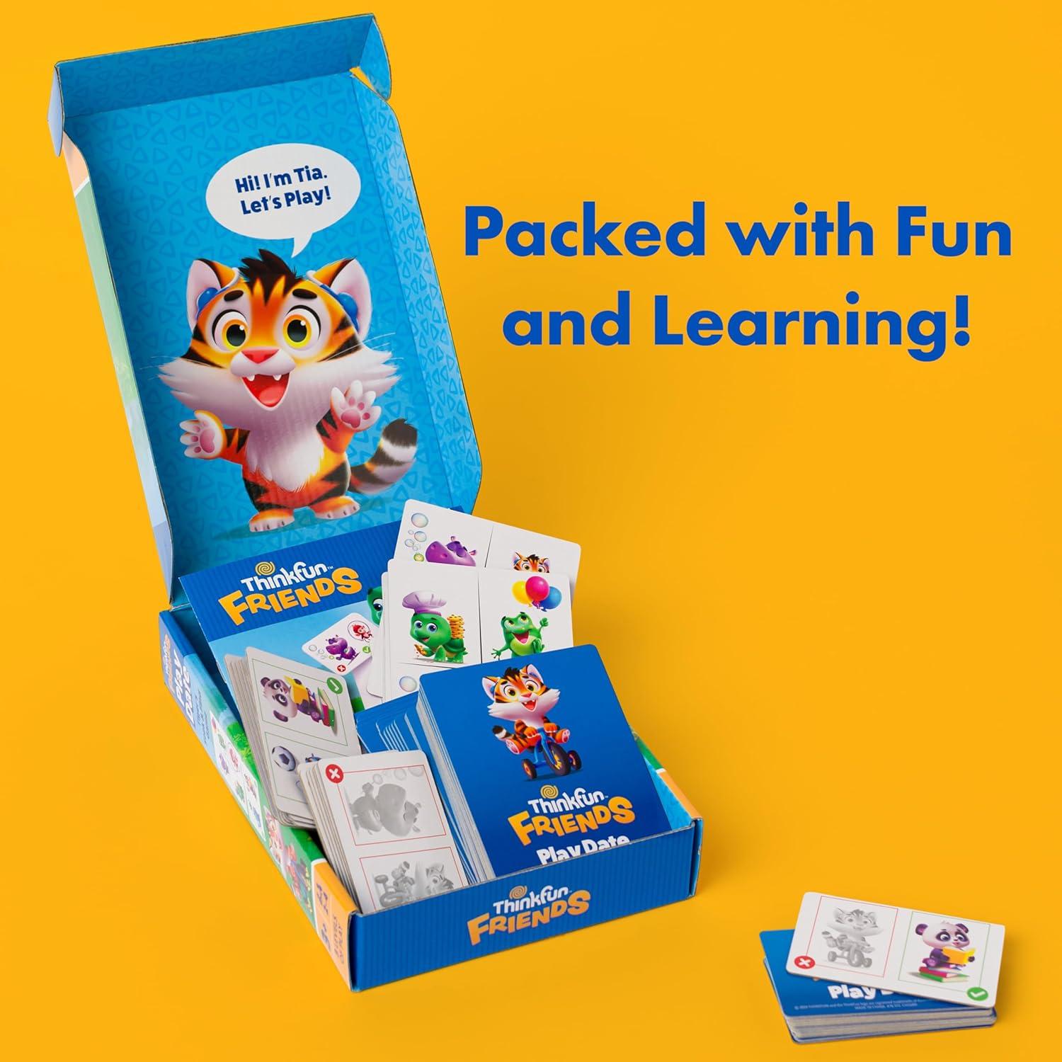 imageThinkFun Friends Play Date A Matching Game for Preschool Fun Build Skills Foster Friendships and Learn Through Play MESH Accredited Kids 3