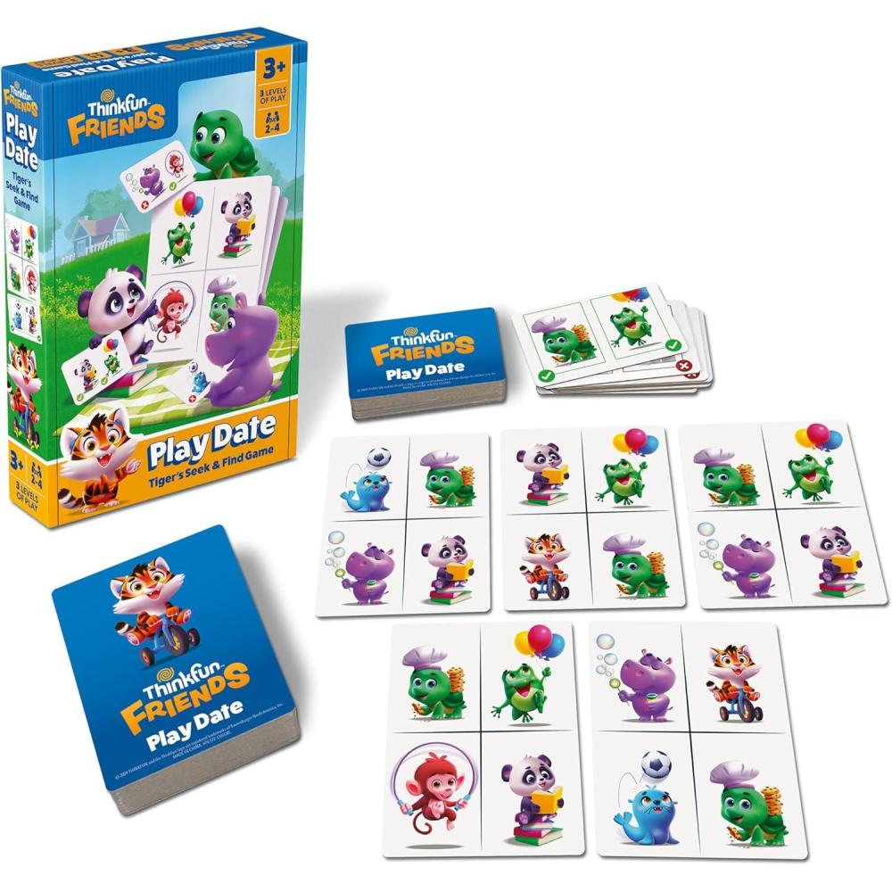 imageThinkFun Friends Play Date A Matching Game for Preschool Fun Build Skills Foster Friendships and Learn Through Play MESH Accredited Kids 3