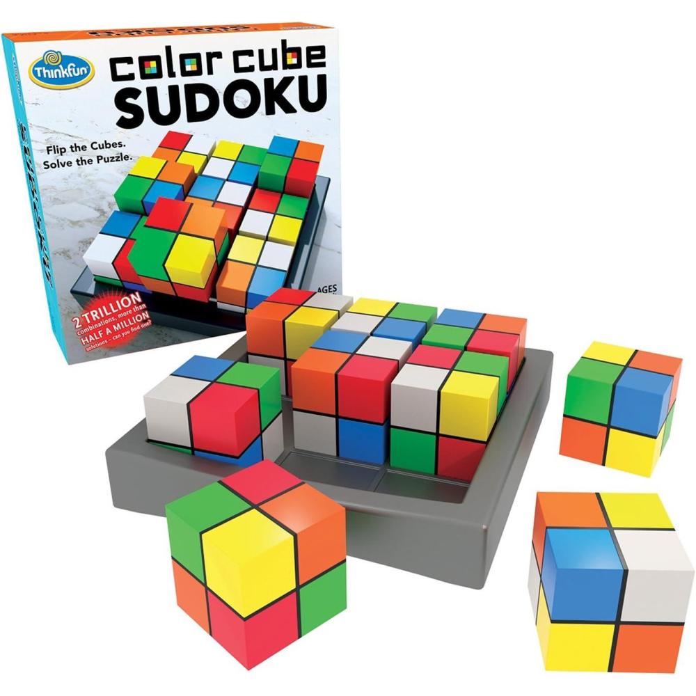 imageThink Fun Color Cube Sudoku Fun Award Winning Version of Sudoku Using Colors Instead of Numbers For Age 8 and Up 44001560