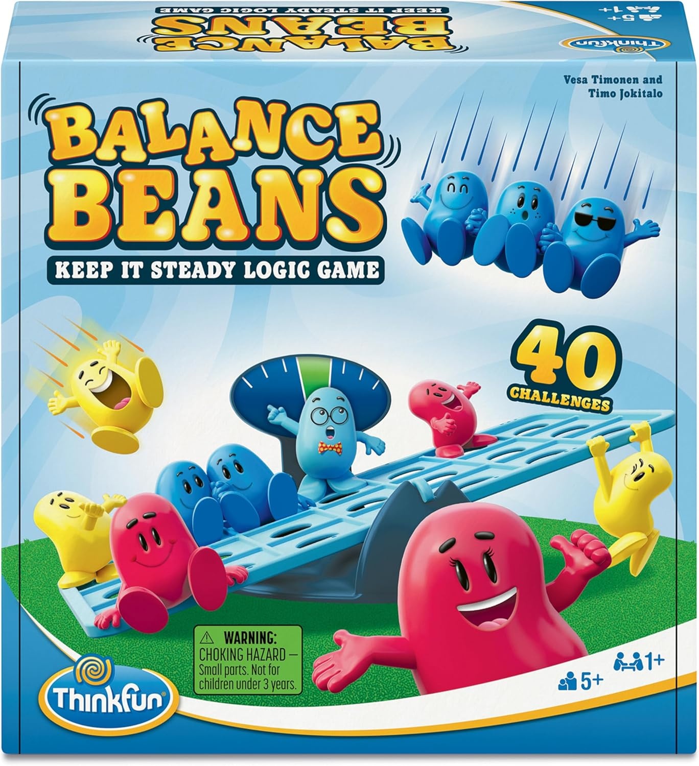 imageThinkFun Balance Beans Teaches Early Math amp Logic Skills 40 Challenges for Kids Ages 5