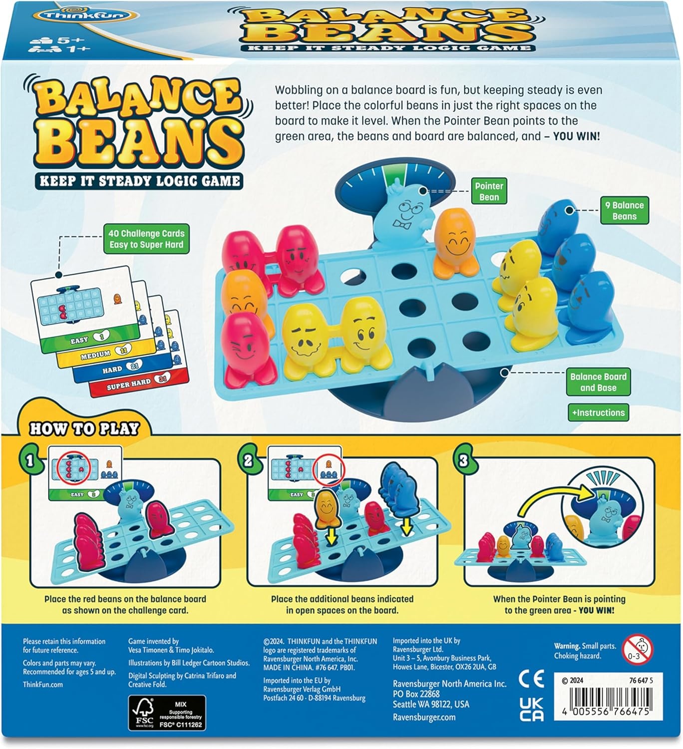 imageThinkFun Balance Beans Teaches Early Math amp Logic Skills 40 Challenges for Kids Ages 5