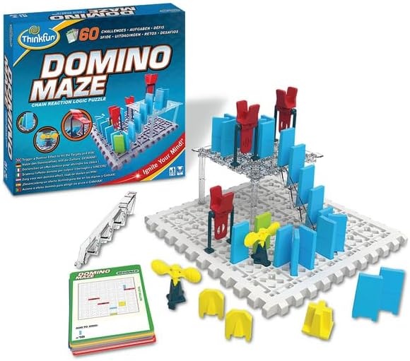 imageThinkFun Domino Maze STEM Toy and Logic Game for Boys and Girls Age 8 and Up Combines The Fun of Dominos with The Challenge of a Puzzle