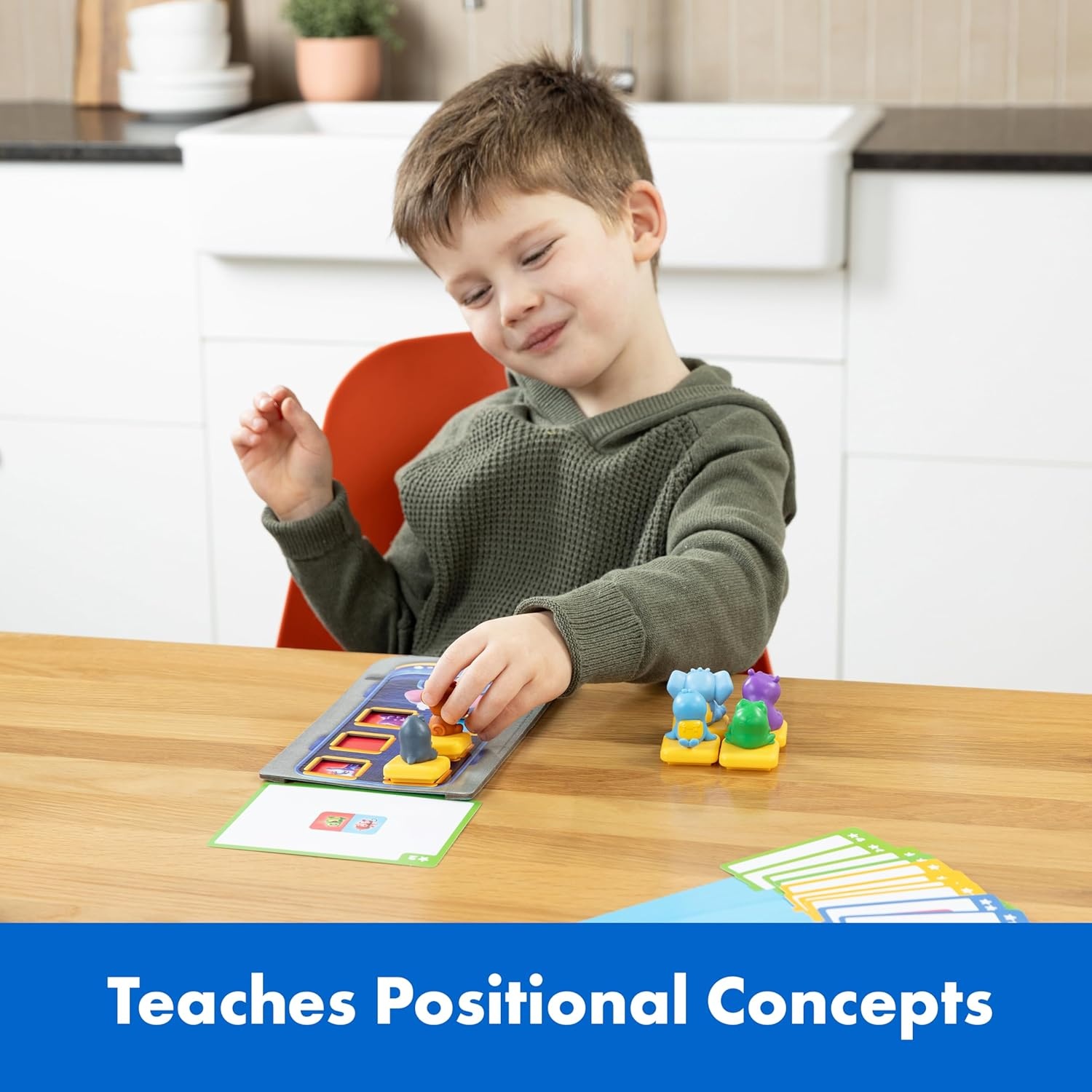 imageThinkFun Friends Bus Ride Positional Sorting Puzzle for Preschoolers Promotes HandsOn Learning Ages 3