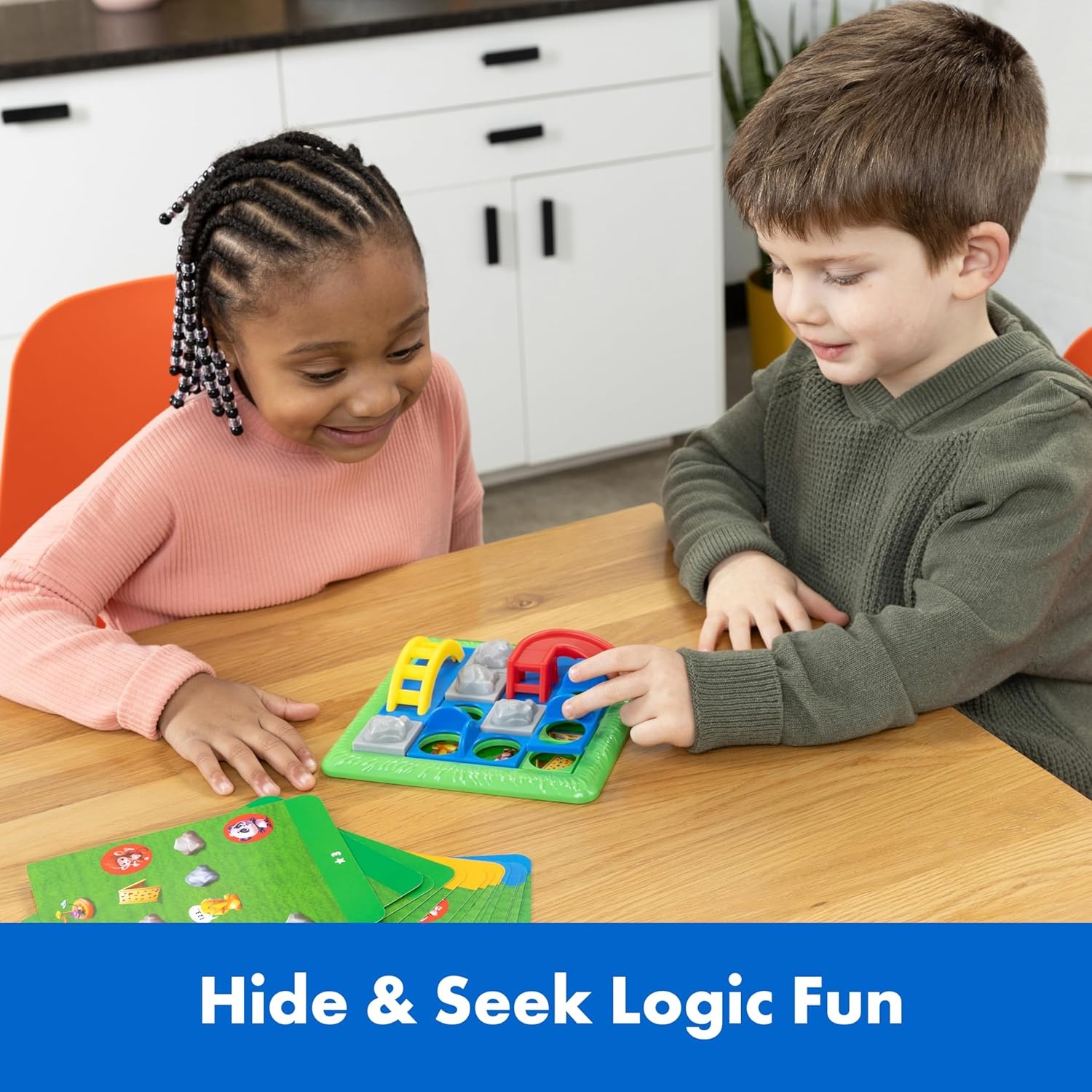 imageThinkFun Friends Playground Hide amp Seek Puzzle Game for Preschoolers 30 Challenges for ProblemSolving Fun Ages 3