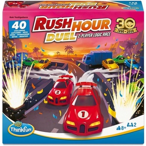 ThinkFun Rush Hour Traffic Jam 2-Player Logic Game – 30th Anniversary Edition – Head-to-Head Race – Ages 8+