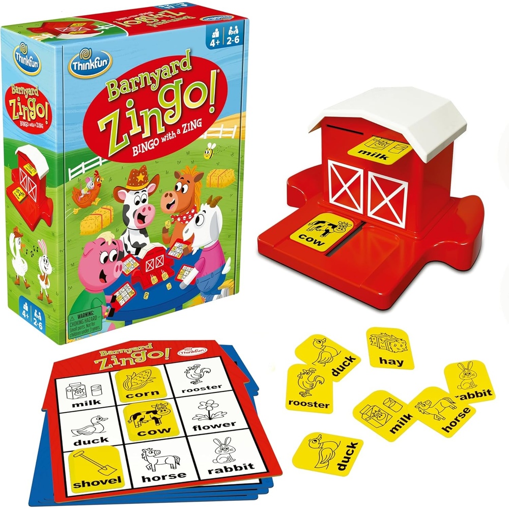 image:imageThinkFun Barnyard Zingo FarmThemed Preschool Bingo Game AwardWinning Zingo for PreReaders amp Early Readers Ages 4