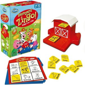 ThinkFun Barnyard Zingo! – Farm-Themed Preschool Bingo Game – Award-Winning Zingo! for Pre-Readers & Early Readers – Ages 4+
